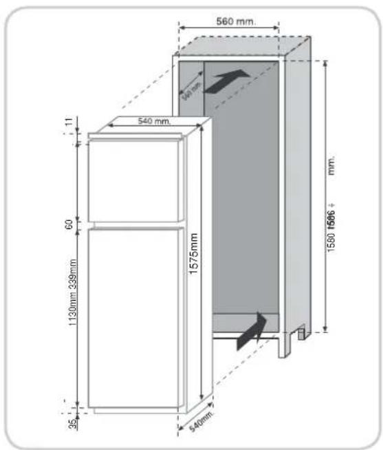 560 mm. 40mm 11 540 mm. 60 1130mm 339mm 1575mm 35 540mm 1580 1566+ mm.