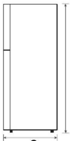 TEKA RTF 3210 - Exigences en matière d'espacement des portes (porte fermée et porte ouverte) - 2