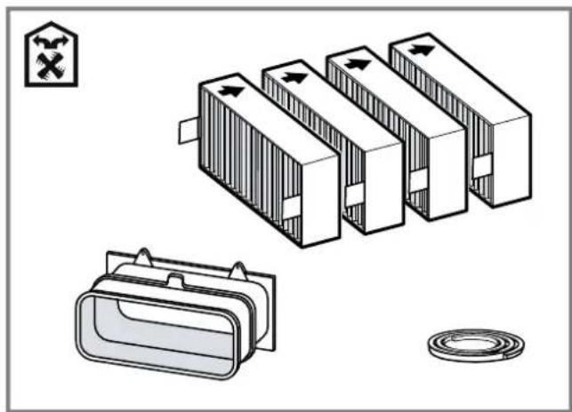 Technical illustration of battery pack components including a battery pack, switch, and washer (no text or symbols)