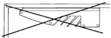 Pure mechanical assembly diagram showing intersecting lines and components without any text or symbols