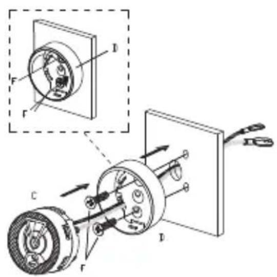 Technical diagram of a mechanical device with labeled components and directional arrows indicating motion or assembly.