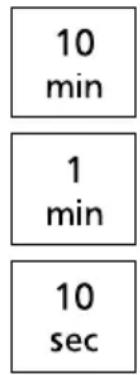 10 min 1 min 10 sec