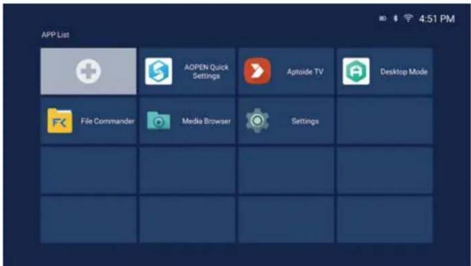AOPEN PV12a - Accéder aux applis - 1