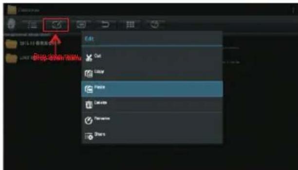 Drop-down Roll Cut Copy Paste Carrots Parameters Others