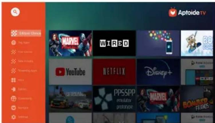 Aptoide TV MARVEL Wired BO Box YouTube NETFLIX Disney+ PPSSPP remulator prototype MARVEL BONERD FRIENDS