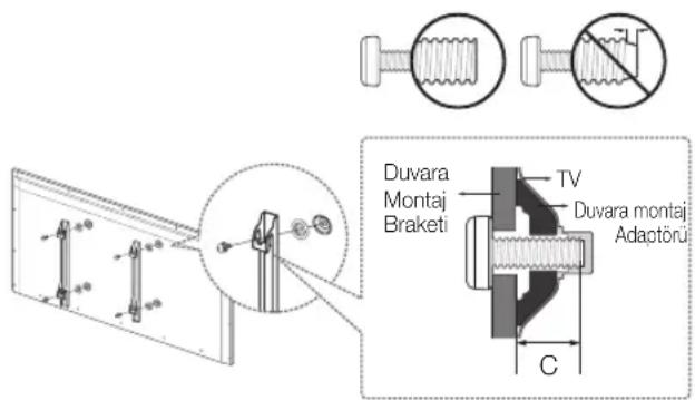 Duvara Montaj Braketi TV Duvara montaj Adaptörü C