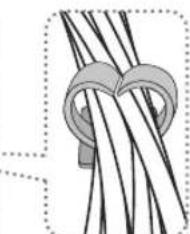 Illustration of a rope knot tied around a ring (no text or symbols).