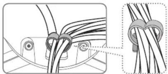 Diagram showing cable termination and knot detail (no text or symbols)