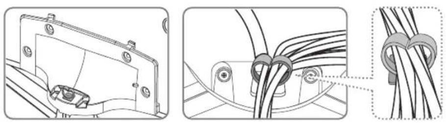 SAMSUNG UE48H6270AS - Disposición de los cables con el soporte de cables - 1