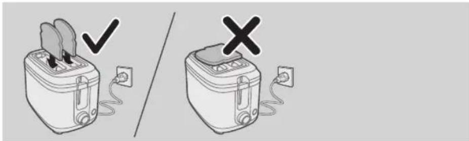 Illustration showing two different types of kitchen appliances: one with a checkmark and another with an 'X' symbol.