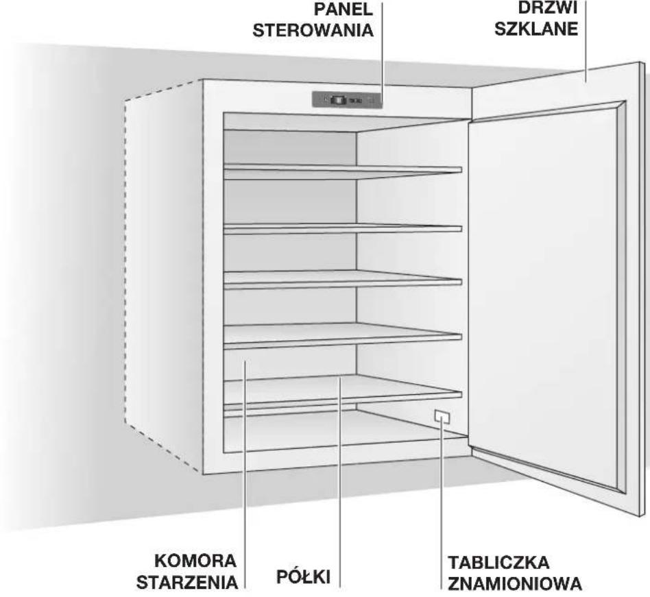 PANEL STEROWANIA DRZWI SZKLANE KOMORA STARZENIA PÓŁKI TABLICZKA ZNAMIONOWA