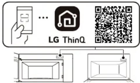 graph TD A["Hand"] --> B["LG ThinQ Icon"] C["House Icon"] --> D["QR Code"] E["Device 1"] --> F["Device 2"] G["Device 3"] --> H["Device 4"]
