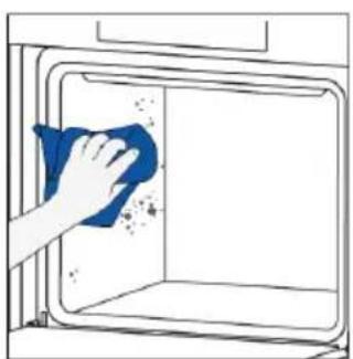 Illustration of a hand cleaning a window with a blue cloth (no text or symbols)