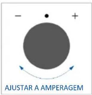 - • + AJUSTAR A AMPERAGEM