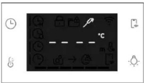 Camera LCD screen displaying time, weather, and navigation icons with a '°C' temperature display