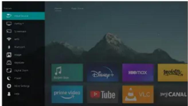 Game Store Playbox App Store Begin Box Disney+ HBO/MOX minutes prime video Tube VLC inv3CANAL