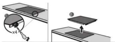 Diagram illustrating a mechanical setup with labeled components and magnified cross-section view.