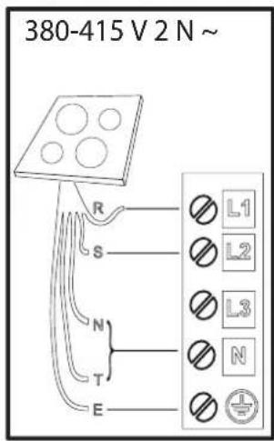 380-415 V 2 N ~ R S N T E L1 L2 L3 N ½