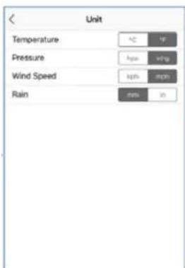 Unit Temperature °C rf Pressure hpa nrg Wind Speed kph mtn Rain mm in