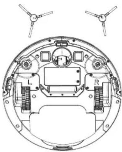BEKO VRR 50414 VW - 2- Szerelje fel az oldalsó kefét - 1