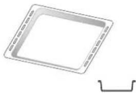 Simple line drawing of a square plate with a separate curved bracket.