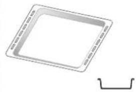 Simple line drawing of a square frame with a separate curved bracket below (no text or symbols)