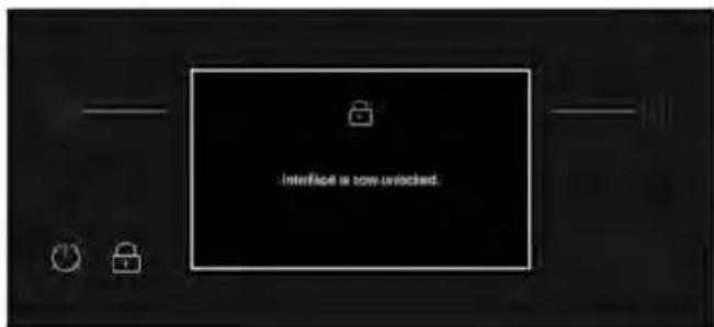 Interface is now unlocked.