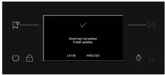 Download completed. Install updates. LATER PROCEED