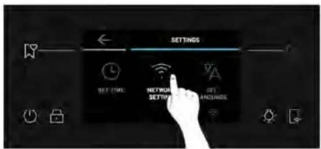 SETTINGS SET TIME NETWORK SET ANGRISE