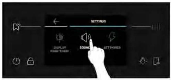 SETTINGS DISPLAY BRIGHT/HEAT SOUND SET POWER