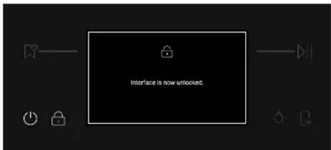 Interface is now unlocked.