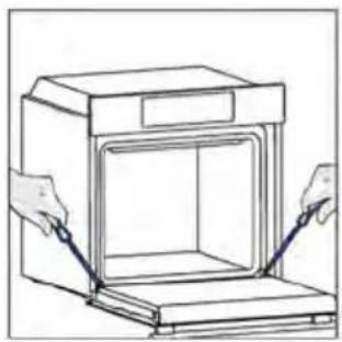 HAIER H6 ID48L5YTB - AUSSERHALB DES BACKOFENS: Ausbau und Reinigung der Glastür - 1