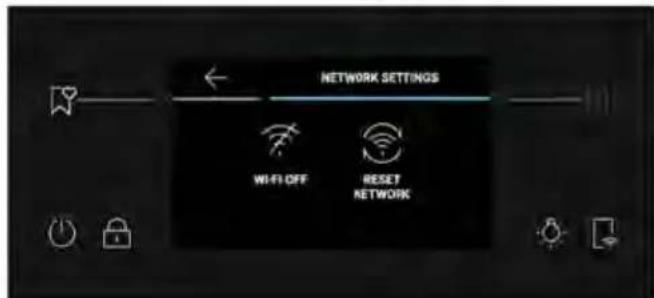 NETWORK SETTINGS WI-FI OFF RESET NETWORK