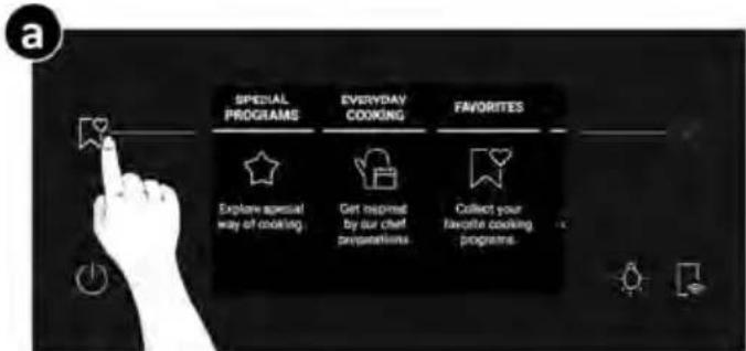 HAIER H6 ID48L5YTB - Come accedere al menu Preferiti dal forno: - 1