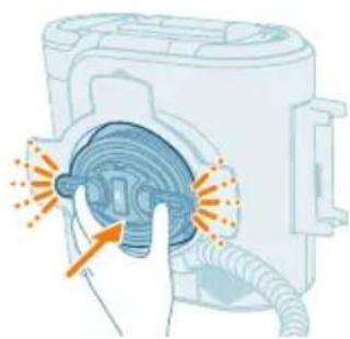 PHILIPS 3000 Series XW3192 - Conservazione del cavo di alimentazione, del tubo flessibile e della bocchetta - 3