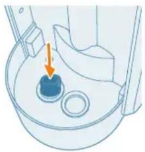 PHILIPS 3000 Series XW3192 - Почистване на точката на свързване на контейнера за мръсна вода (на всеки три месеца) - 4