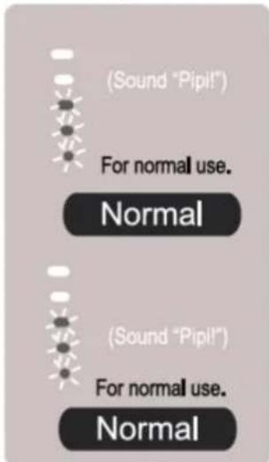(Sound "Pipi!") For normal use. Normal (Sound "Pipi!") For normal use. Normal