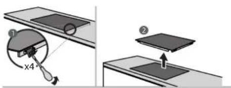 Diagram illustrating a mechanical or electrical setup with labeled components and a magnified cross-section view.