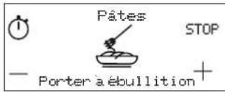 Pâtes STOP Porter à ébullition +