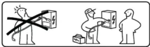 Illustration showing a person crossed out of boxes with a warning symbol, and another person using a tool to adjust boxes, both with a small box nearby.