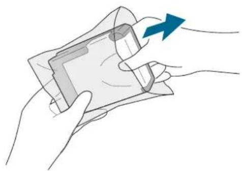 Illustration of hands holding a smartphone with a blue arrow indicating the right-hand rule (no text or symbols present)