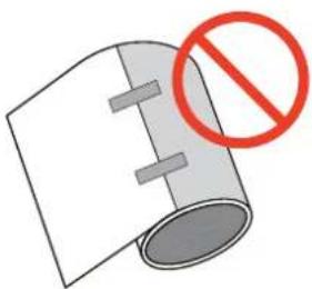 Illustration of a pipe joint with a red prohibition symbol (no text or labels)