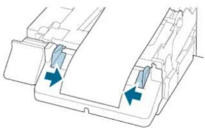 Technical line drawing of a mechanical component with two blue arrows indicating directional flow or movement (no text or symbols)