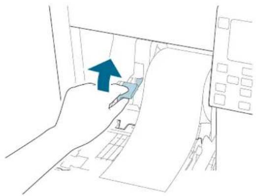 Line drawing of a hand pressing down on a computer screen with an arrow indicating the press direction (no text or symbols present)