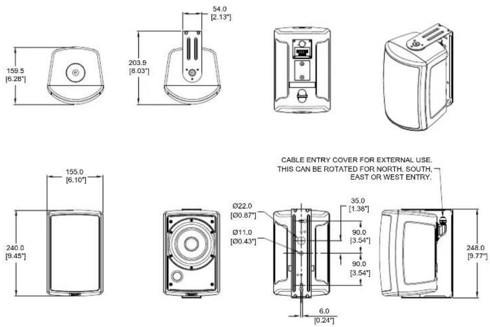 TANNOY AMS 5ICT - Product Dimensions - 7