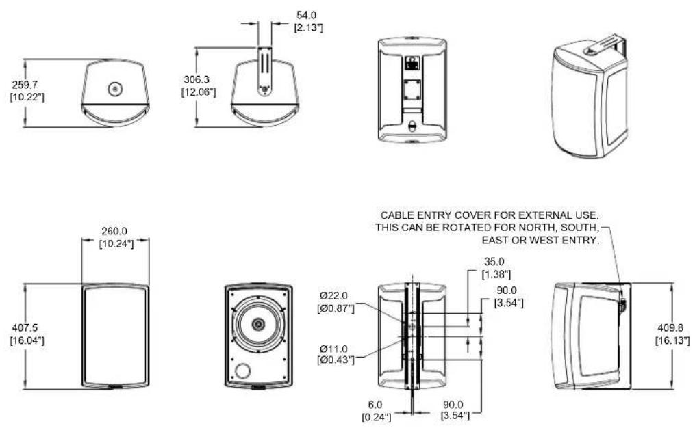 TANNOY AMS 5ICT - Product Dimensions - 11