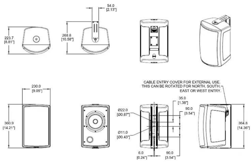 TANNOY AMS 5ICT - Product Dimensions - 9