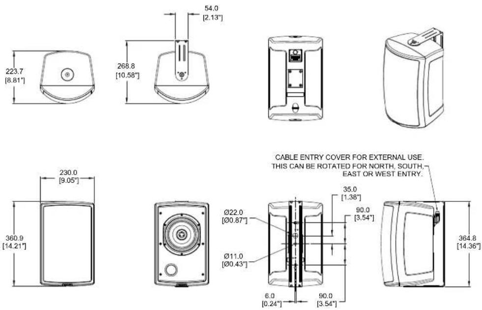 TANNOY AMS 5ICT - Product Dimensions - 8