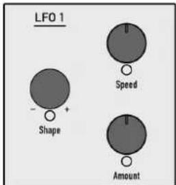 LF0 1 - + Shape Speed Amount