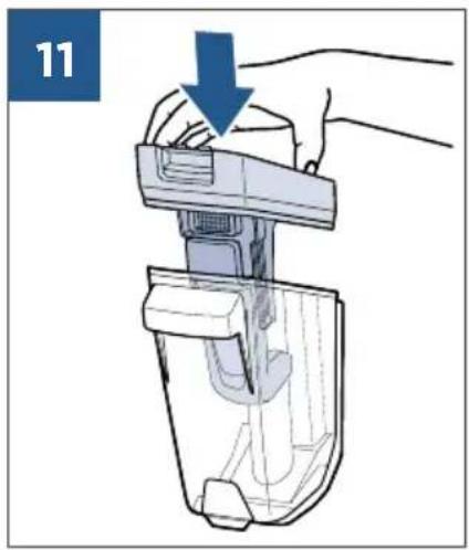 Diagram of a hand using a tool to adjust or install a mechanical component, with no visible text or symbols.